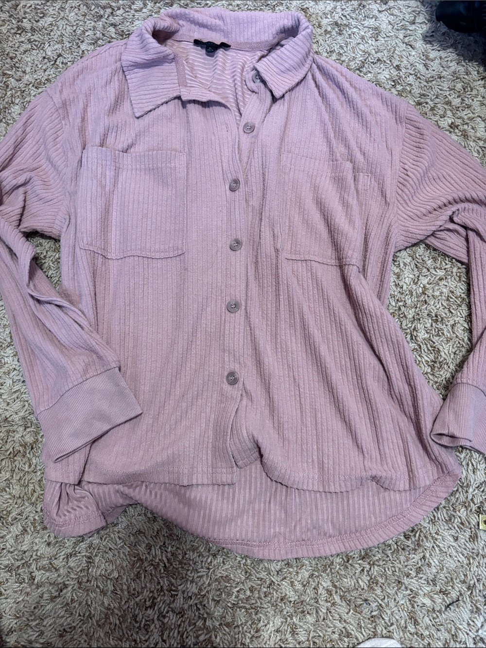 Jane + Delancey soft ribbed button down shirt